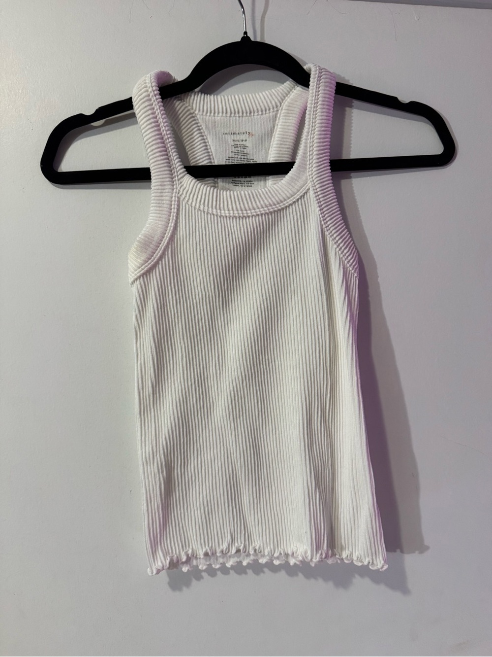 Free People Intimately White Ribbed Tank Top - Women's Sleeveless Rib Knit